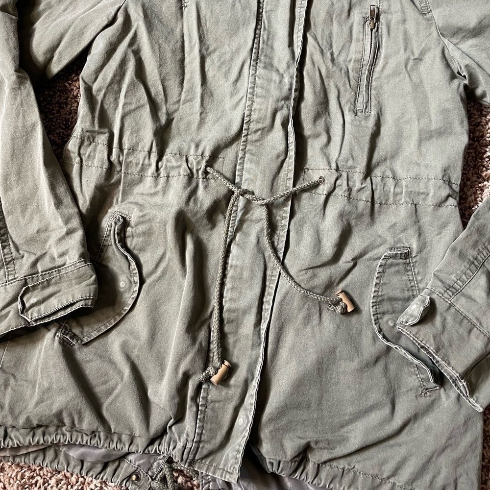 Ambiance medium army green utility jacket - Picture 10 of 10